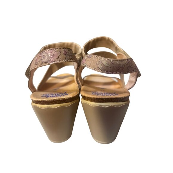 Wanda Panda Womens Floral Pattern Heeled Sandals Size 6 - Picture 4 of 7